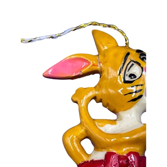 Vtg Disney Wooden Christmas Ornaments Santa Mickey Pooh  3" characters 4pc - Picture 6 of 10